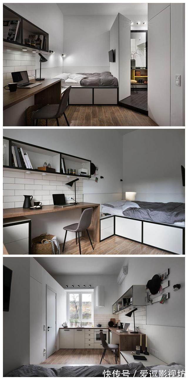 小户型|17平小户型装修改造，用小隔断设计出三个空间，太聪明了吧