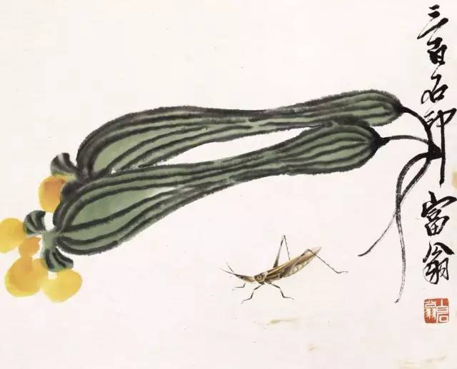 石榴|齐白石笔下的蔬果,令人垂涎欲滴!