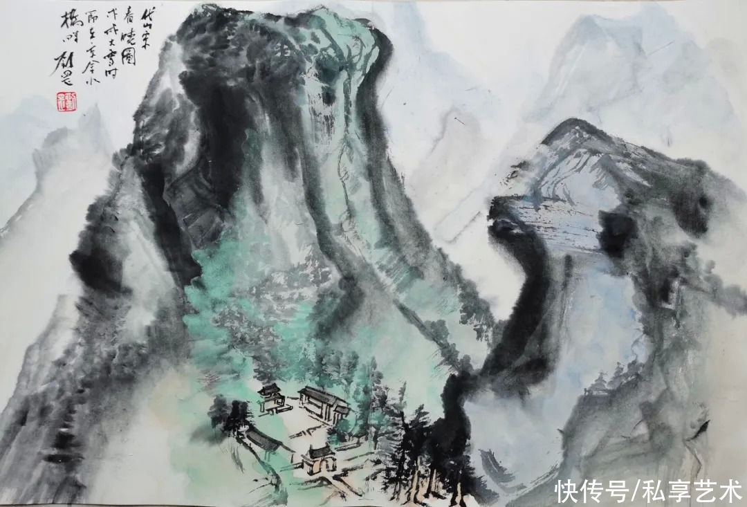 纸本设色|中国美术馆:望岳——刘罡山水画展丨私享艺术