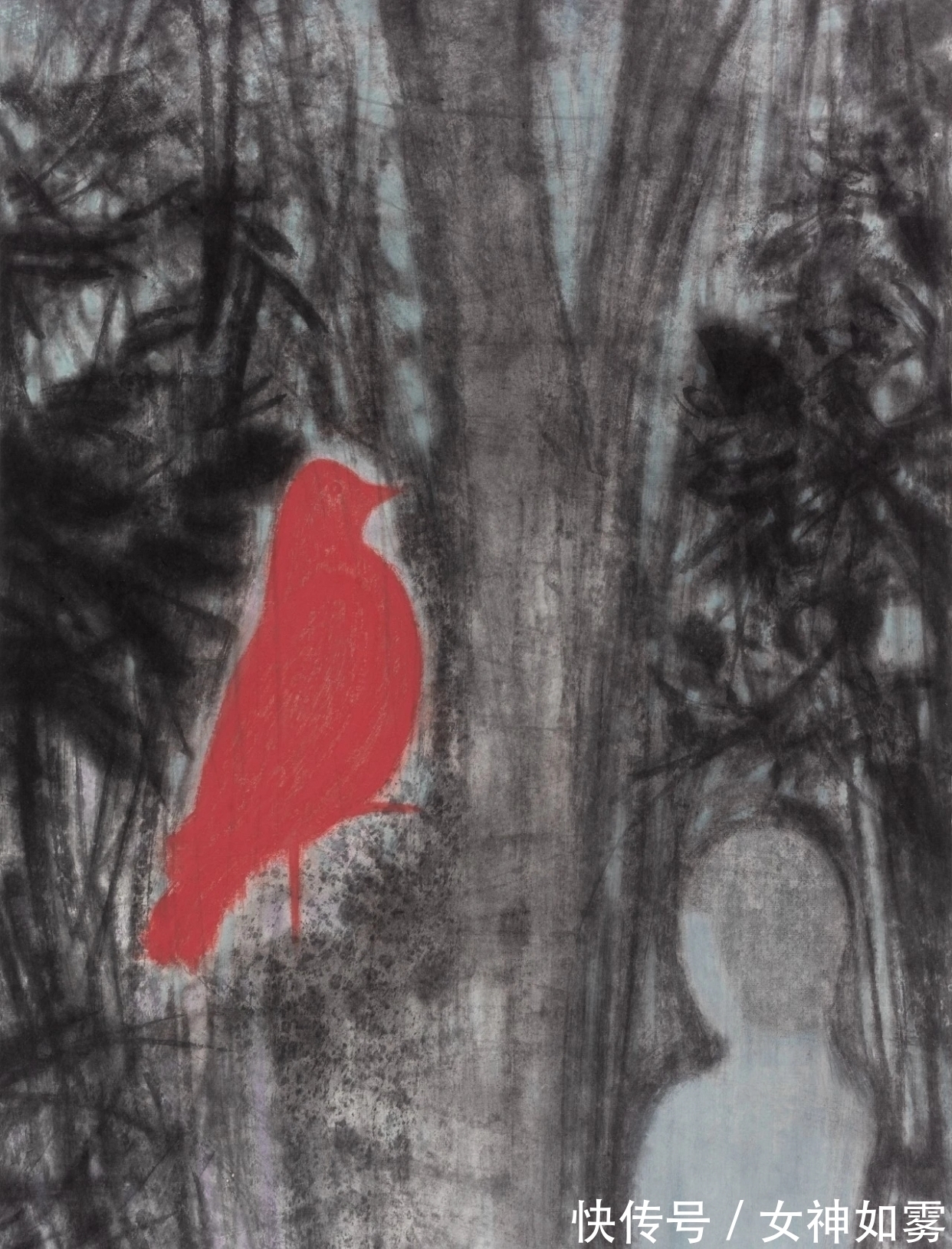 曹鑫&曹鑫中国画|有意渲染一种神秘而幽深的气氛