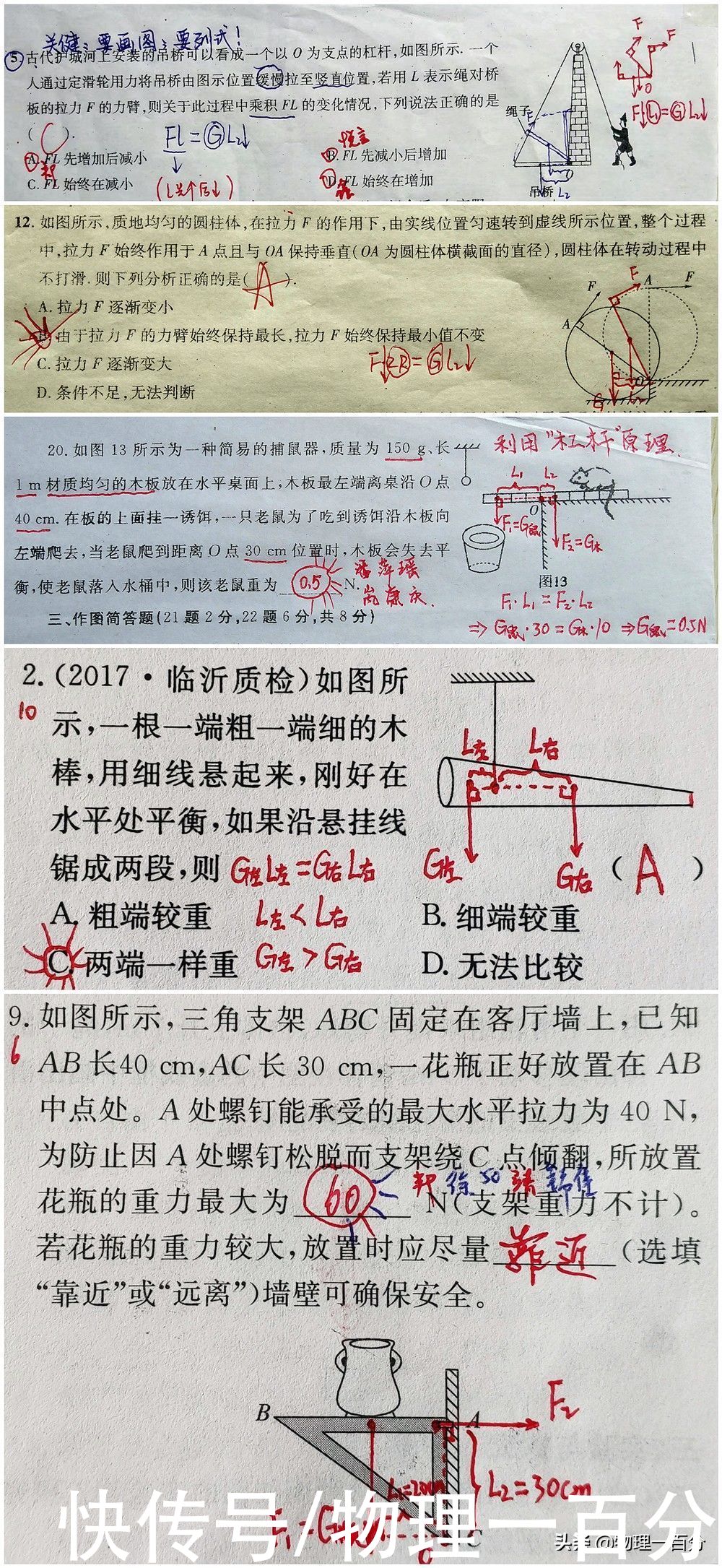 中考物理好题归纳图，贡献给初三的同学们，加油