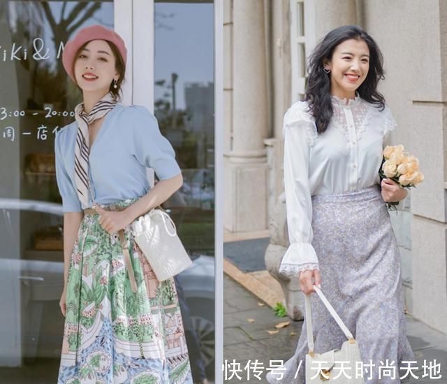 服饰|很适合夏季的搭配:衬衫+半裙,遮肉显瘦,上班上学都能穿