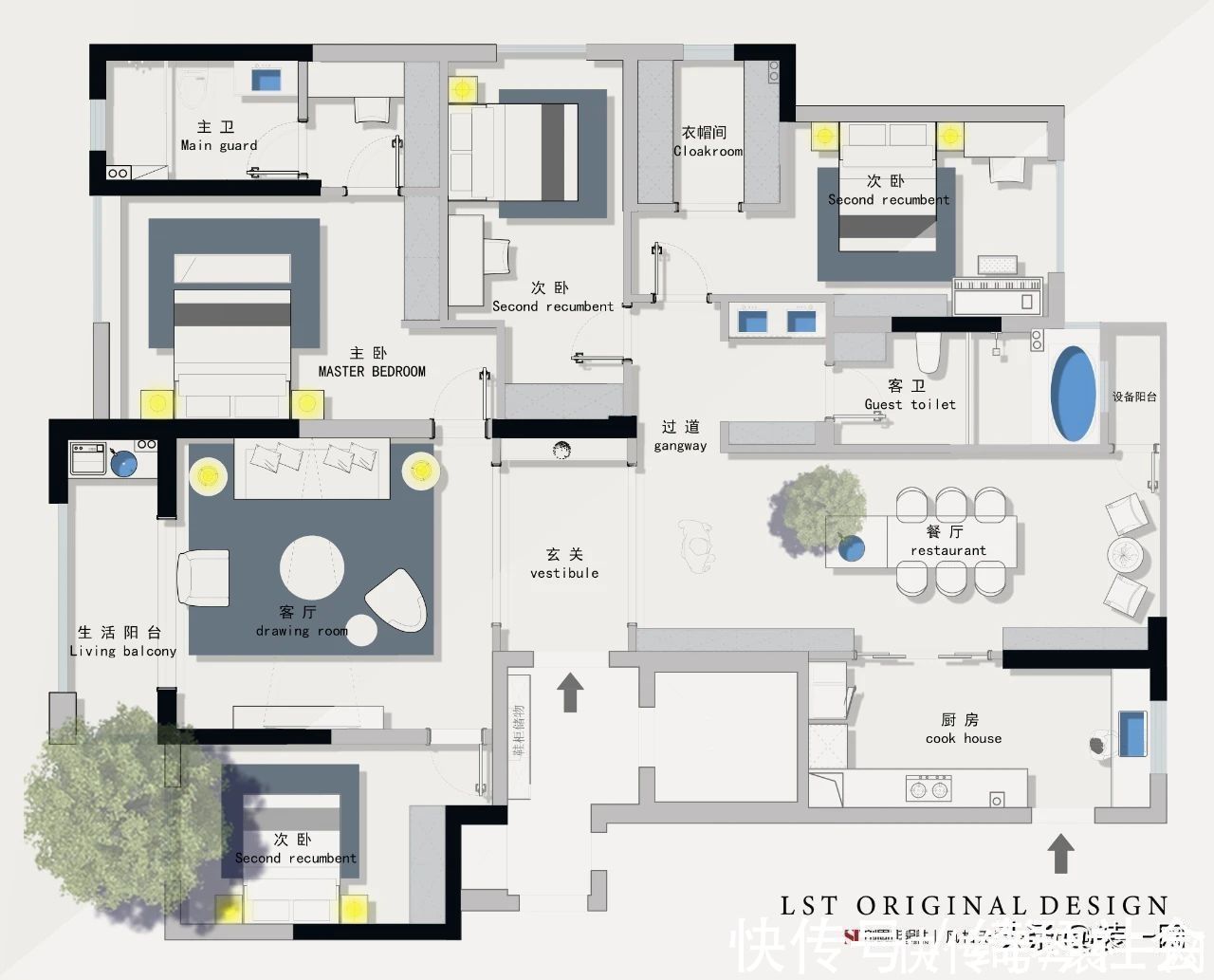 分区|刘思彤设计原创分享 御水澜湾197平户型深度解析