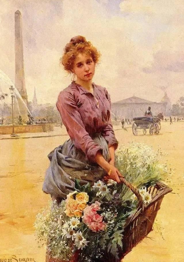  名画|世界名画中的卖花女