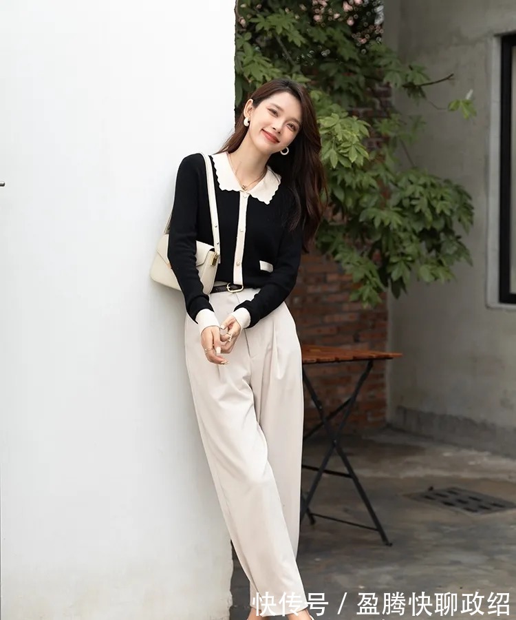 小开衫|看图学穿搭:秋季小开衫穿搭,精致又气质