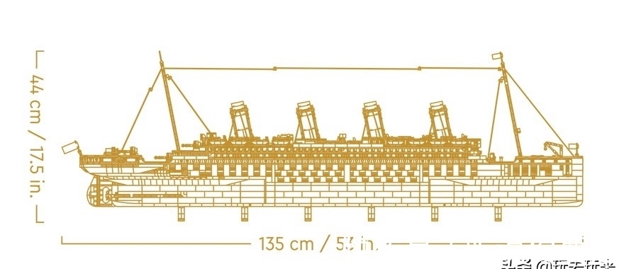 tit乐高LEGO年度巨献「泰坦尼克号」：9千多块积木，再现震撼经典