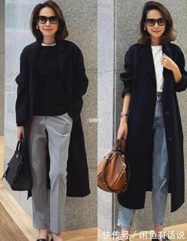 小脚|女人上了年纪,穿大衣别学小姑娘配裙子,搭这4种裤子时髦又保暖