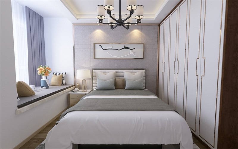 飘窗|128㎡三室两厅户型，传统中式与时尚现代的结合，提升生活品质