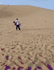 |搞笑GIF: 你们可要为我作证 是那个妹子自己撞过来的