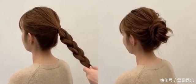 春夏必备丸子头绑法,不扯头皮、发量少也绑出蓬松包包头