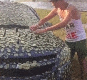 |搞笑GIF趣图:一张图告诉你,千万不能跟老爸一起去健身房