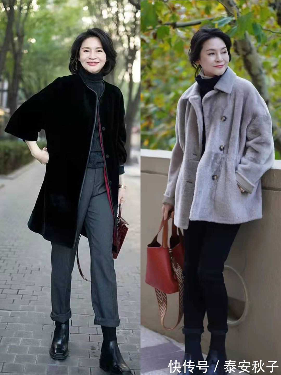 女人|“羊毛衫+半裙/裤”太美了!50、60岁女人过年这样穿:显高级女人味