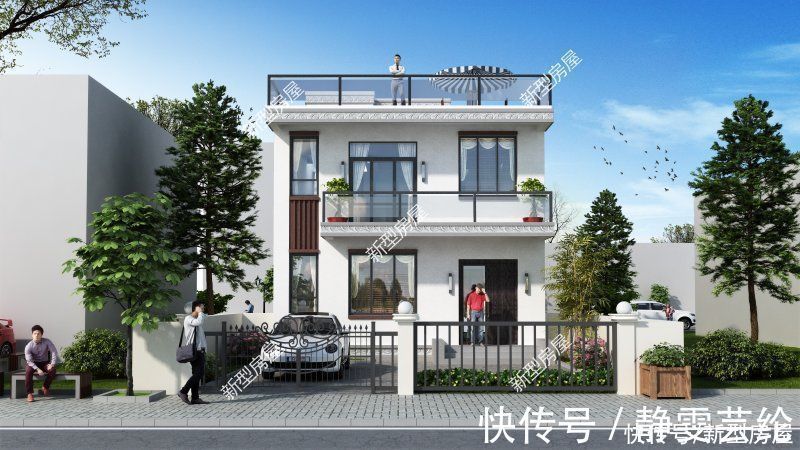 露台|宅基地临街,建房应该怎么设计?分享8套图纸总有一套适合你