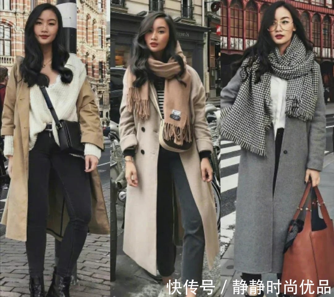 针织 “大衣”叠穿好高级!30多岁这么穿,不凹少女感也美得惊艳