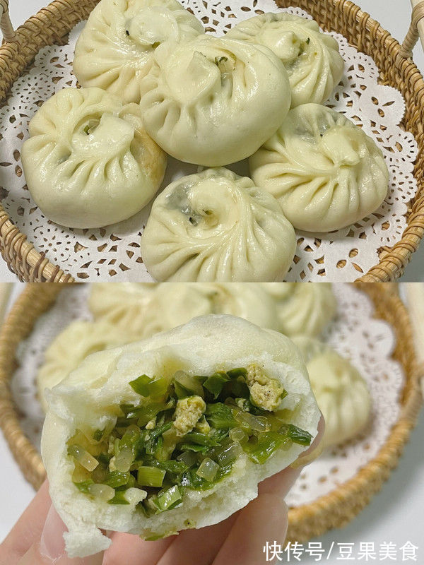 韭菜鸡蛋素包子超美味没吃过太可惜了