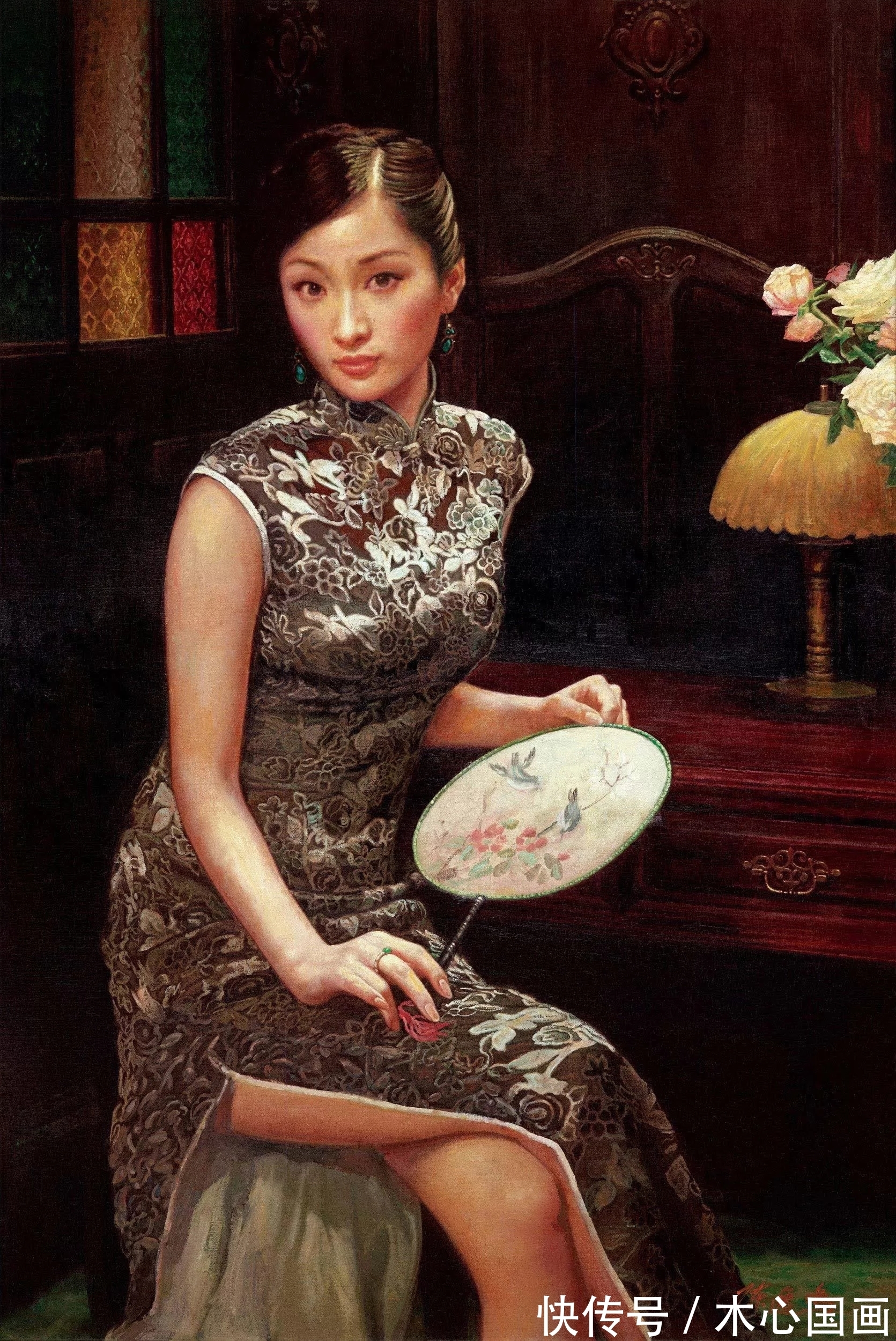 陈逸飞!油画里的旗袍美女:风华流韵