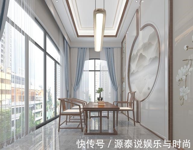 胡桃木|男主坚持要装中式风，以胡桃木搭配灰色调，效果出来引太多人模仿！