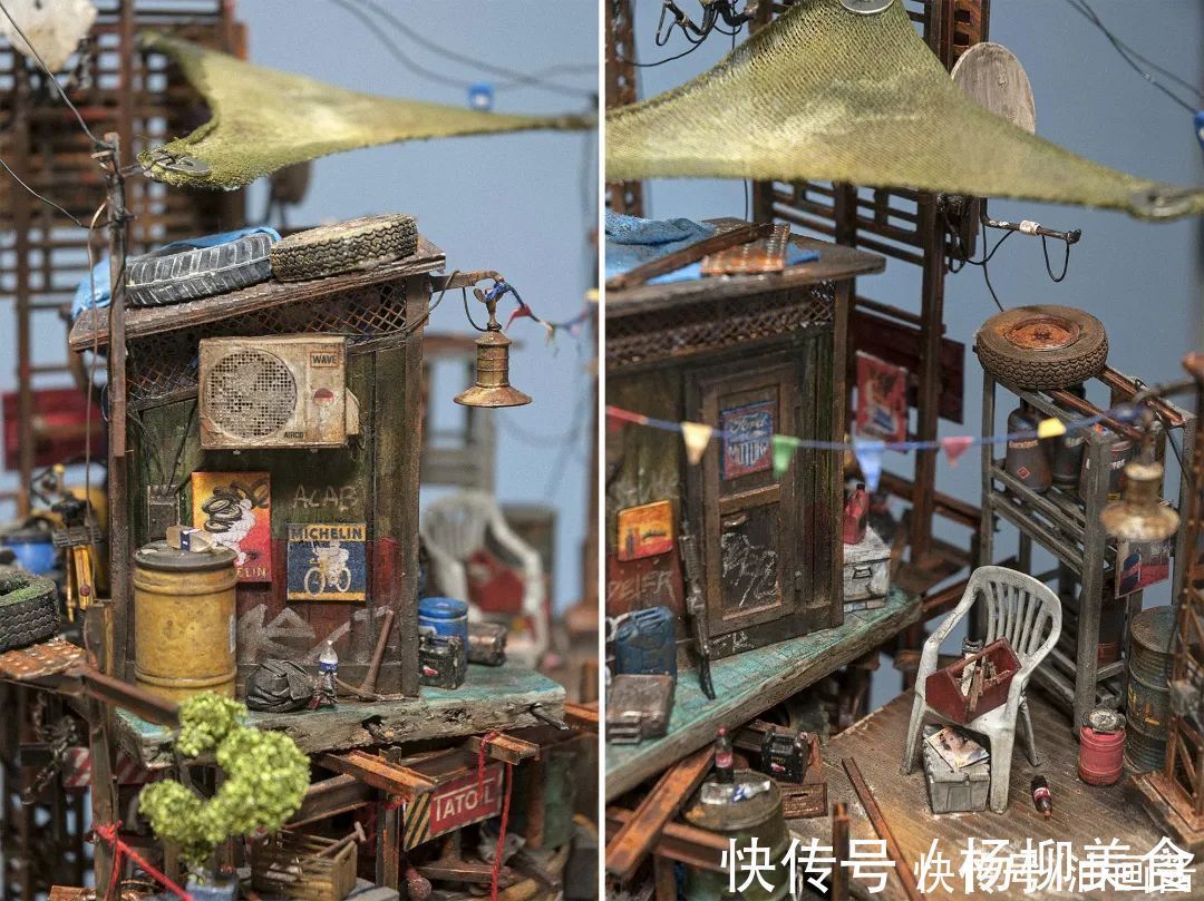 雕塑$微型艺术家历时4年,打造了一个破败的世界,精致程度让人叹服