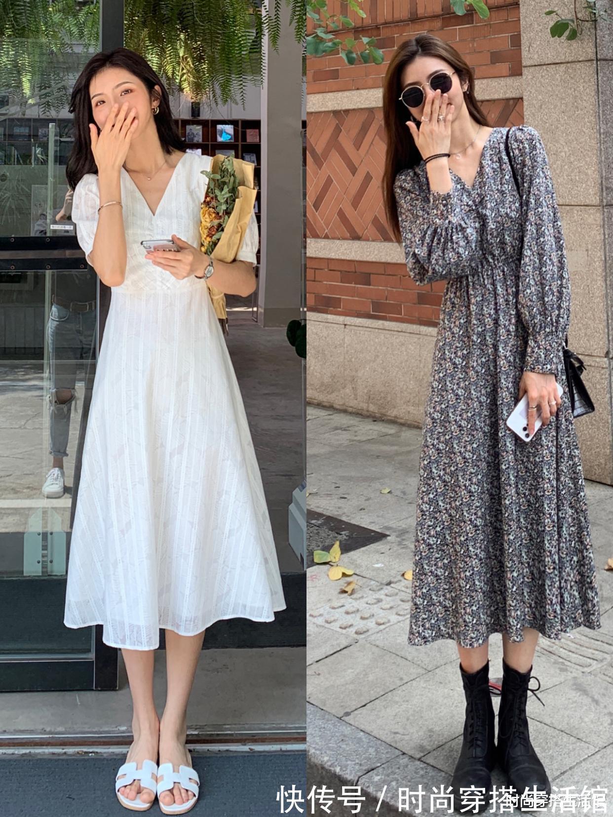 有气质|讲真的,30+女人立秋后这样穿连衣裙,出门简单又有气质