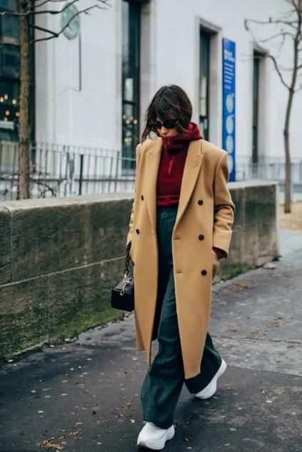 “大衣＋阔腿裤”永不过时的时髦穿搭，教你这5种高级搭配，显气质