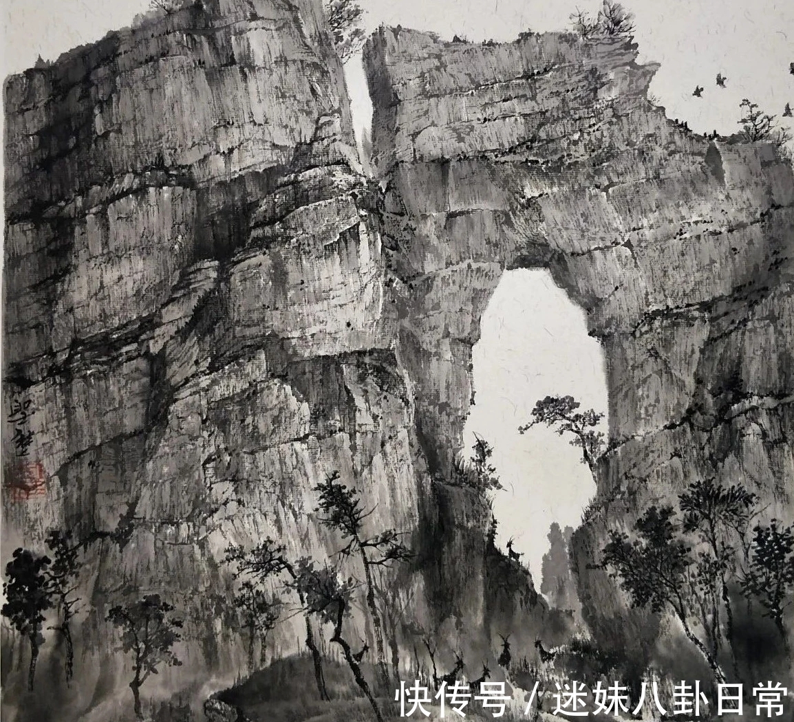 山水画&一位青年画家的山水画很写实,有韵有境,不输西方风景画!
