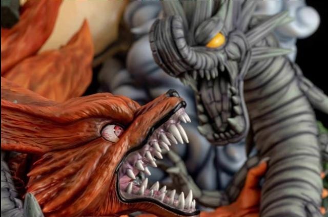 火影|火影4000的手办,斑与柱间的终结之战,九尾与木龙形象逼真