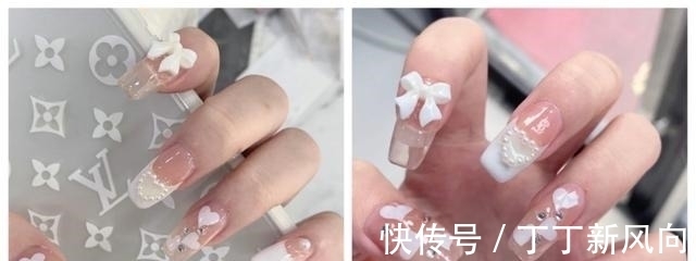 水钻|夏日漫画感透色美甲,色彩搭配很清爽,谁见谁不爱呢!