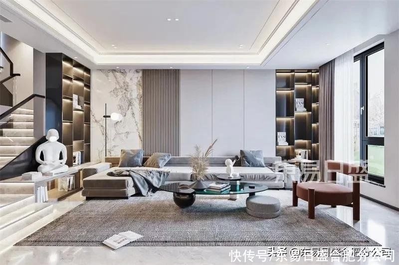 时尚|283㎡现代简约叠层别墅，高级、时尚有强调