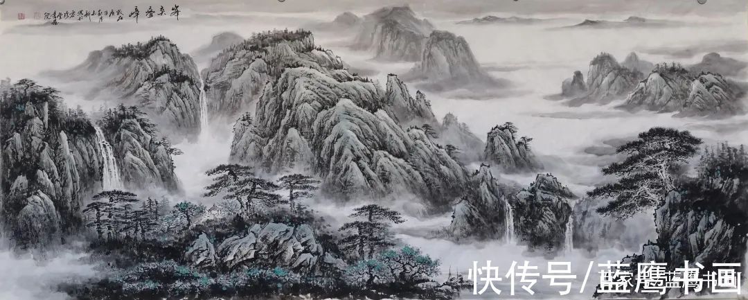 峰峦叠嶂$「青山叠翠势磅礴,祥云流水意辽阔」走进张志新的山水世界