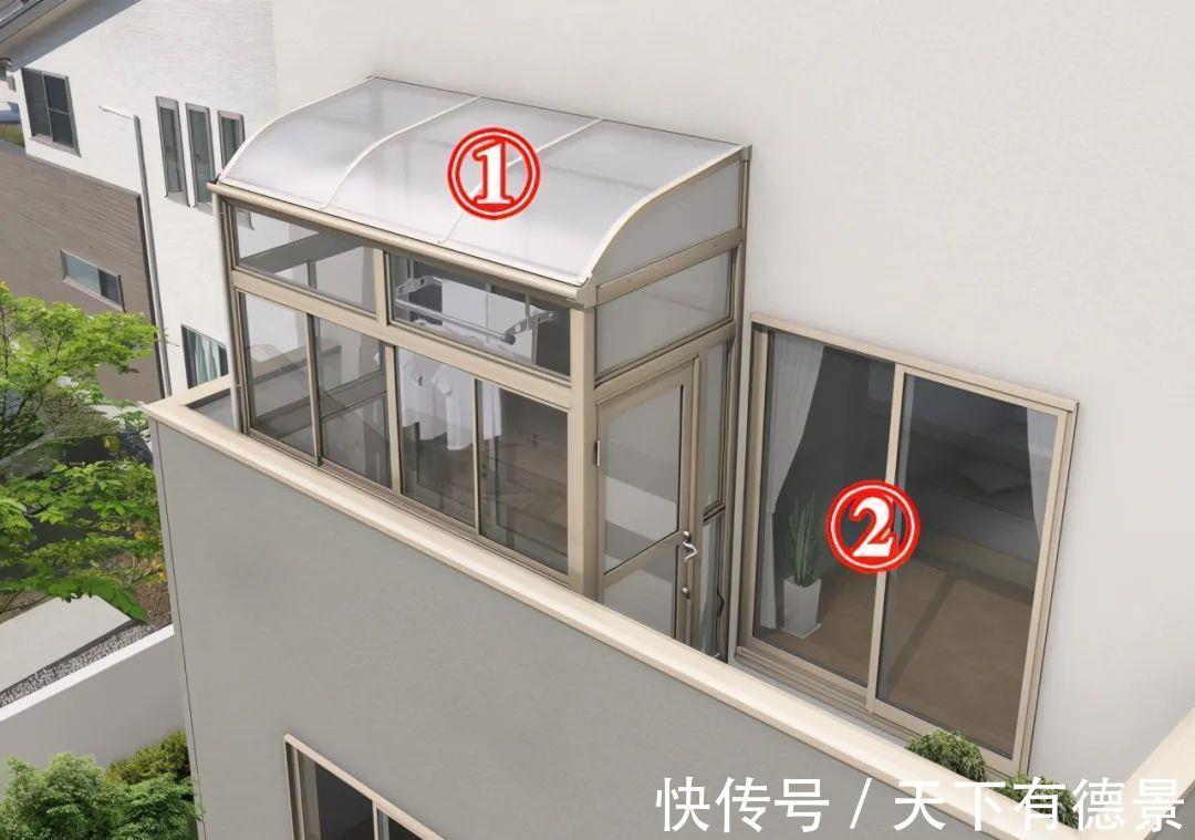 想法|8㎡阳台封一半留一半,这个想法好,全小区只有他家是“双阳台”