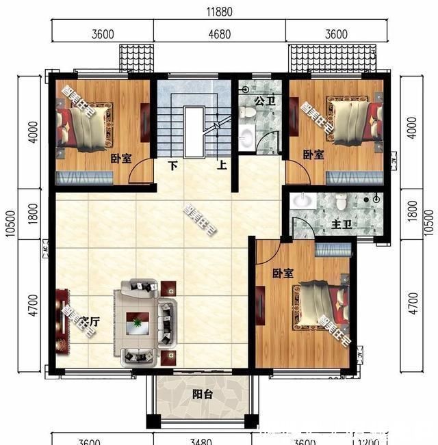 别墅|带车库设计的两栋农村别墅，实用方便，户型一适合放农用车