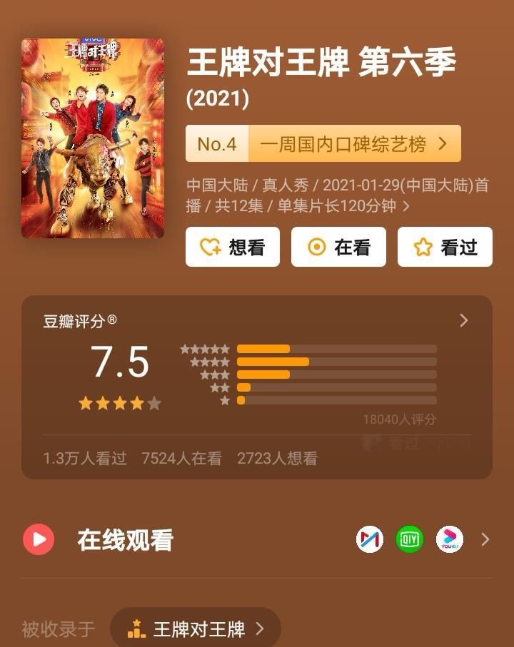 7.5分？名不副实的老综艺《王牌对王牌》渐露疲相，硬撑着还能走多远