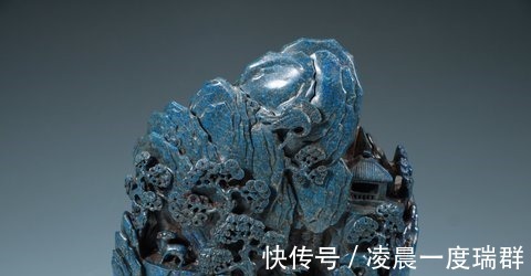 清乾隆$清 乾隆御题青金石山水人物山子