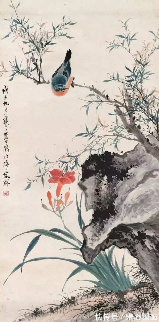 任伯年&江寒汀先生小写意花鸟画欣赏(一)