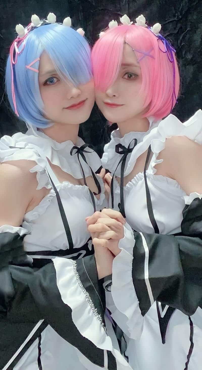 父母cosplay扮演雷姆拉姆，爸妈变姐妹想想这当中有多少可能性