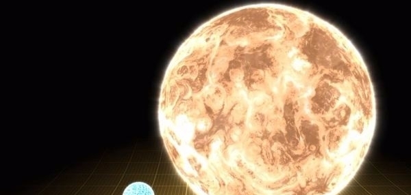 宇宙间这些巨型星体只比盾牌座UY小一点点,但这个星体却是个例外