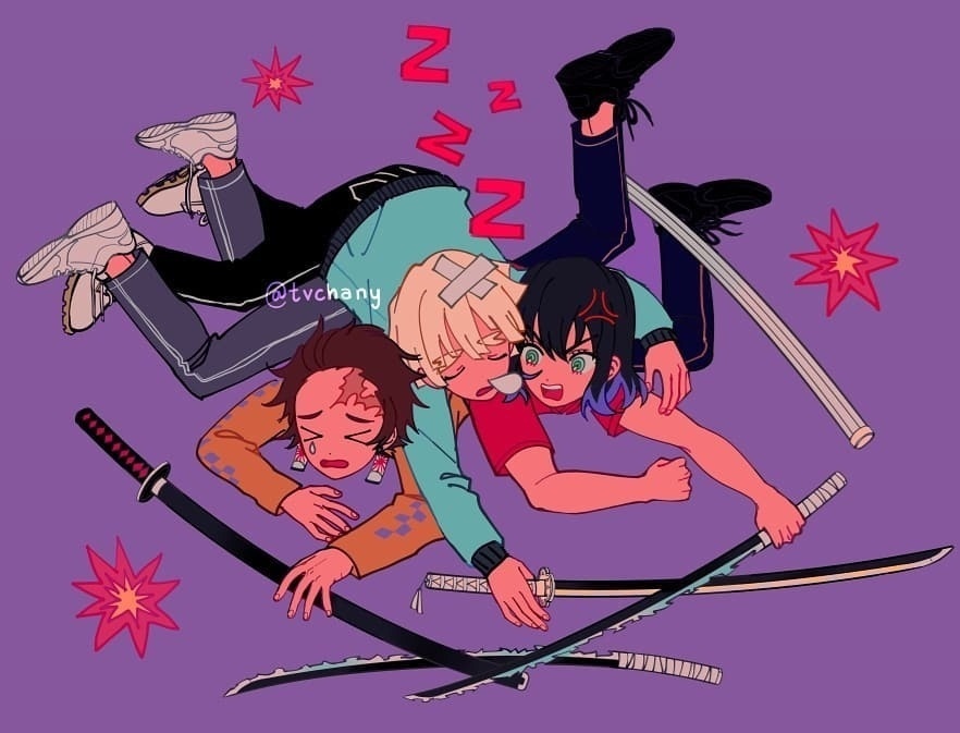 富冈义勇|用美漫风打开鬼灭之刃,伊之助是美女,蝴蝶忍和义勇像姐弟