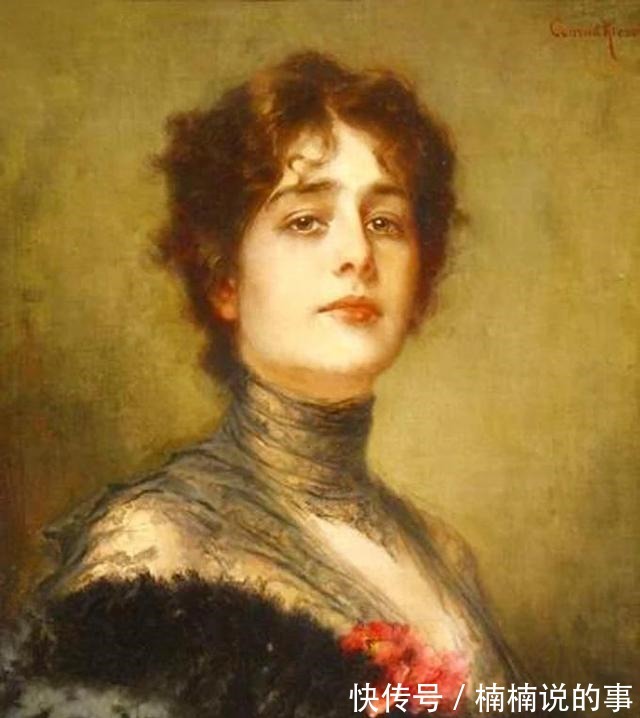 服饰#康拉德·基塞尔,把贵妇们的容貌与服饰,表现得极为富丽奢华!