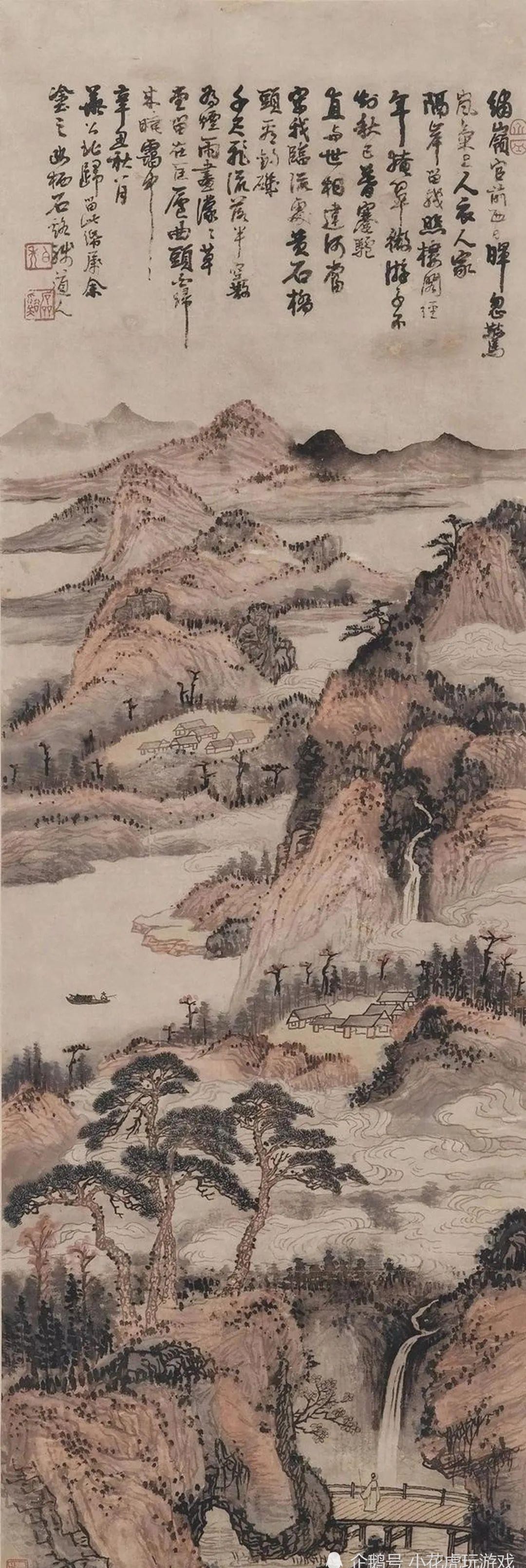 他是明朝后人,却对康熙万分敬仰,他出家为僧,却成为一代画坛巨匠