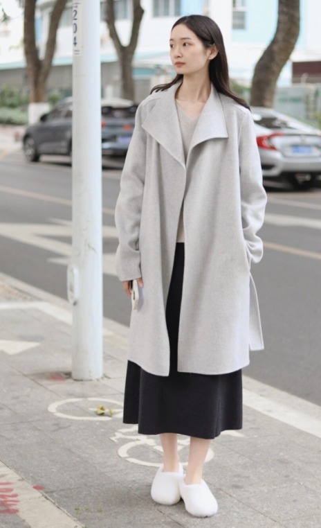 半身裙 大衣配半身裙才是新年标配,温柔优雅又得体,轻松穿出气质美