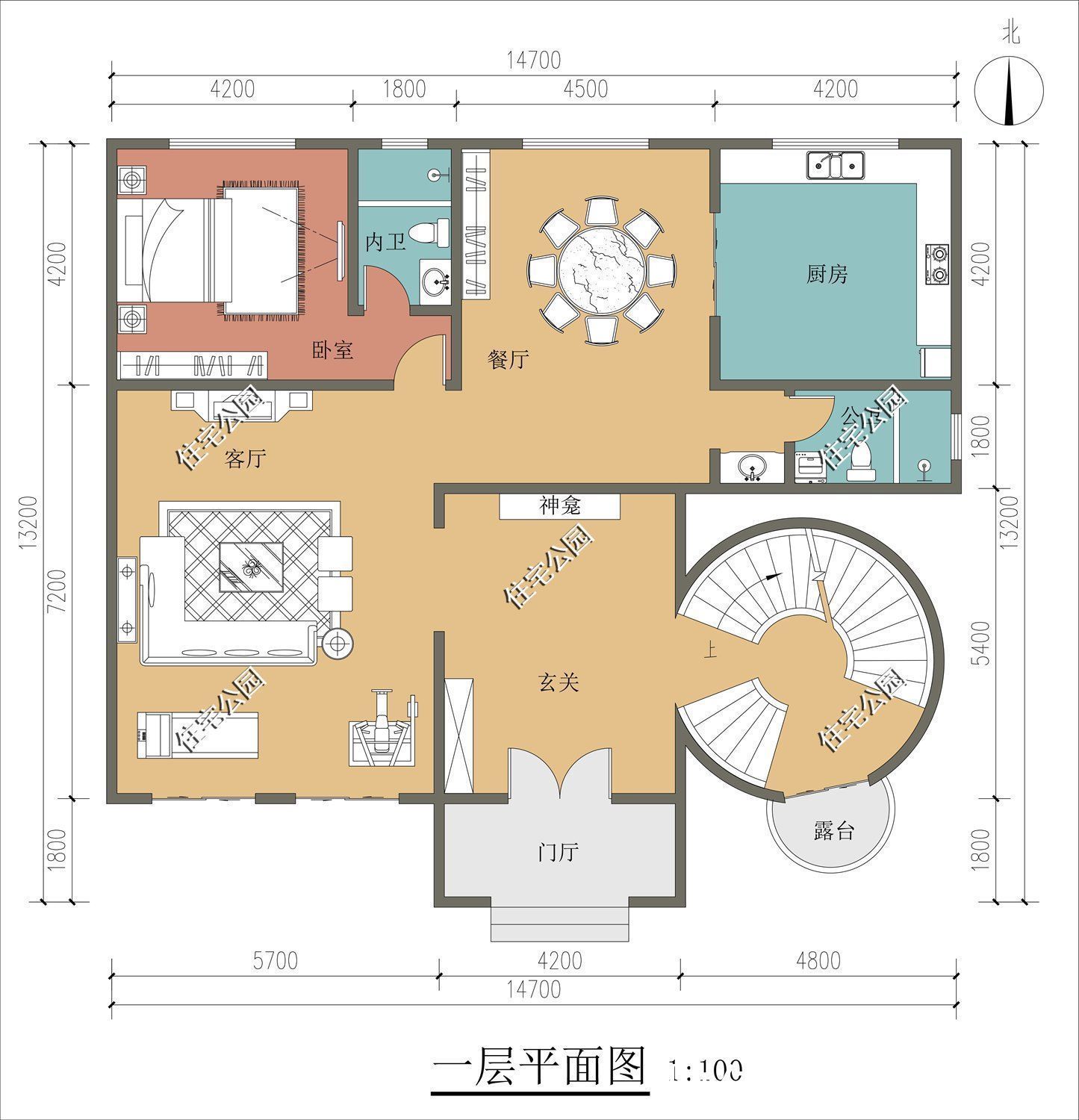 别墅|14×13米托斯卡纳住宅，外观都这么好看了，没想到室内更霸气