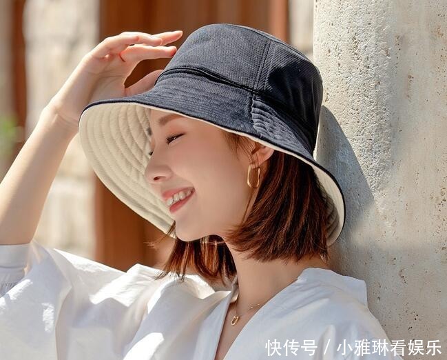 渔夫帽|普通的帽子就别戴了,学我小姑这样戴渔夫帽,遮阳又时尚