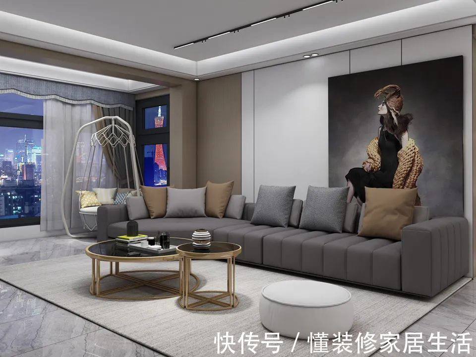 新色|轻奢与极简的完美融合，这套4房两厅将引领2021潮流