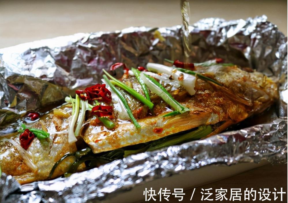 美味|大黄鱼送进烤箱很美味，外酥里嫩，家人都爱吃