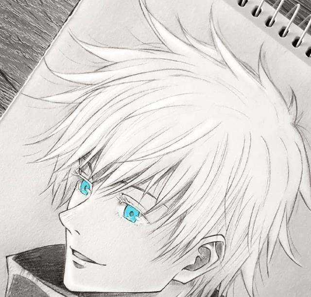 鬼灭之刃@只涂眼睛就能把角色画活,五条悟和夜斗惊艳众人,这才是神级绘画