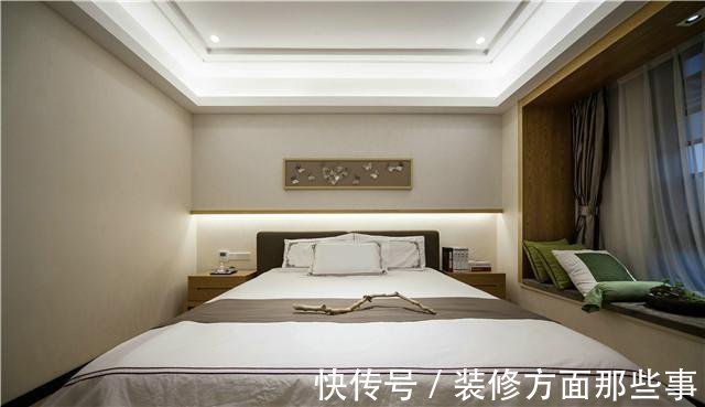 玄关|108平新中式风三居室，电视墙的设计太走心了