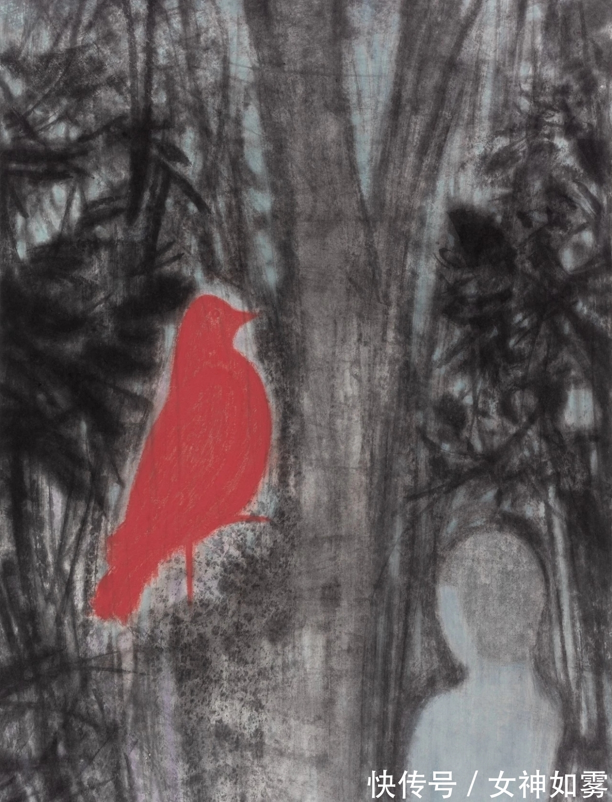 中国画$曹鑫中国画｜有意渲染一种神秘而幽深的气氛