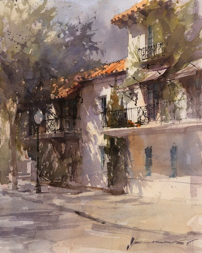 弗拉迪斯拉夫!印象水彩/美国当代艺术家弗拉迪斯拉夫水彩作品