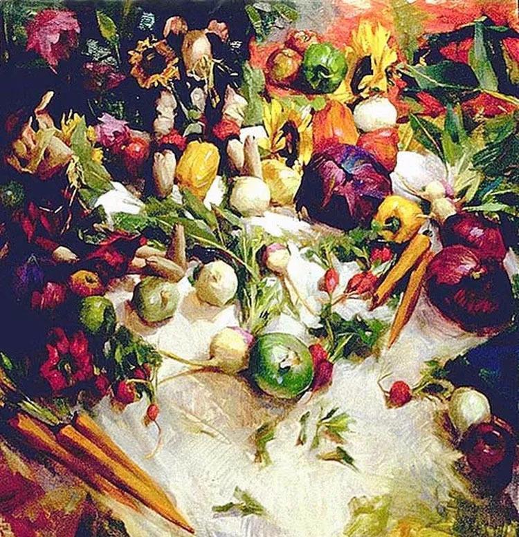 油画作品|好久没见过这么准的造型了,她的用色也超扎实!