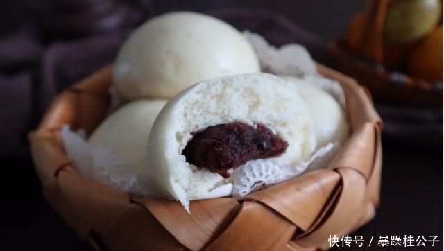在家|豆沙包别再去外面买了,在家做简单好吃,我家1周吃2次